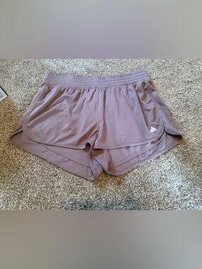 adidas Women's Mauve Lavender Athletic Shorts with Elastic Waistband sz XXL